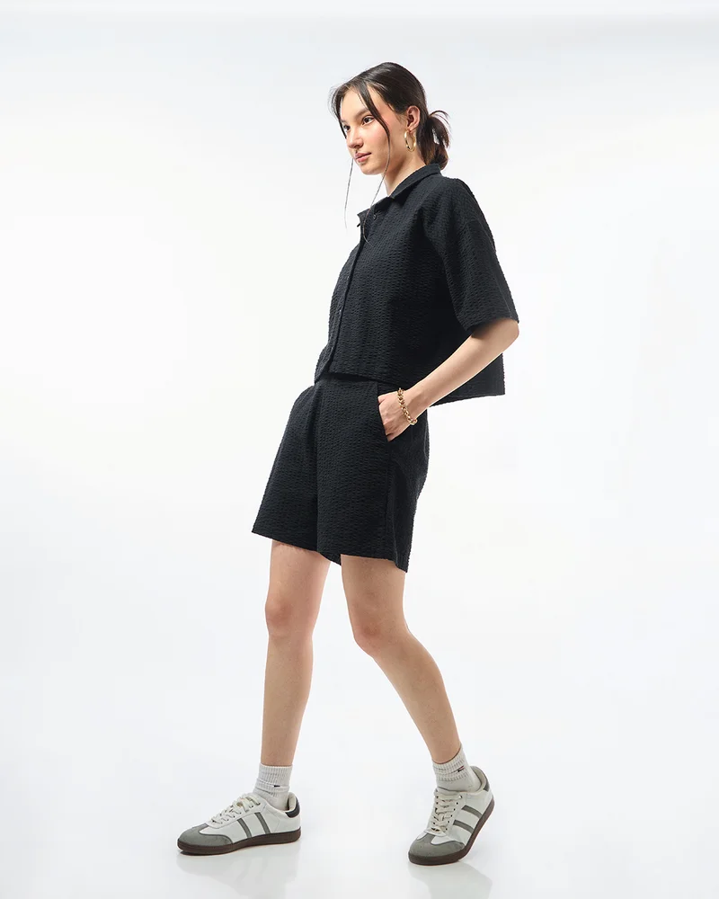 bewakoof Women's Black Oversized Co-ordinates
